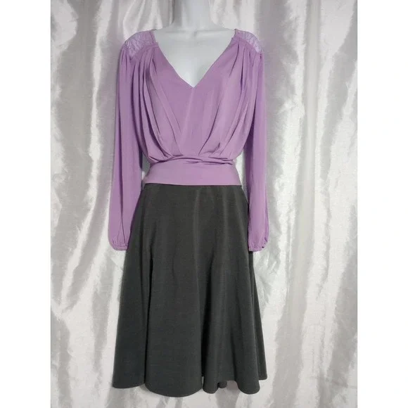 Sexy romantic VENUS Purple Top lavender Lace Floral BLOUSE - Picture 9 of 9